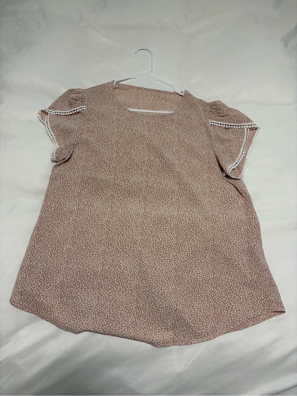 Women’s Blush Pink Short Sleeve Blouse